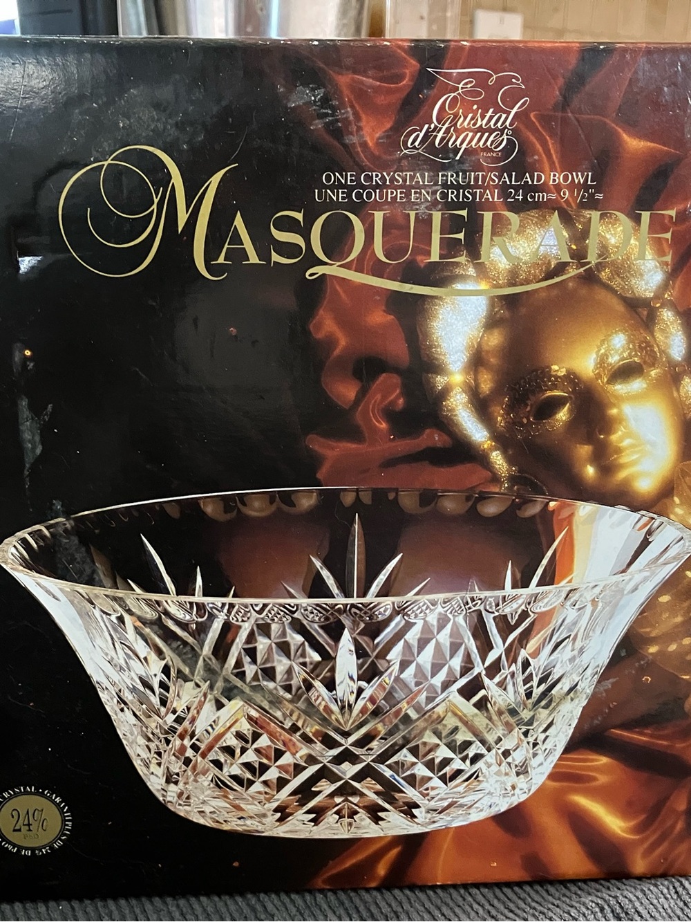 Masquerade Mikasa Crystal Clear Salad Bowl